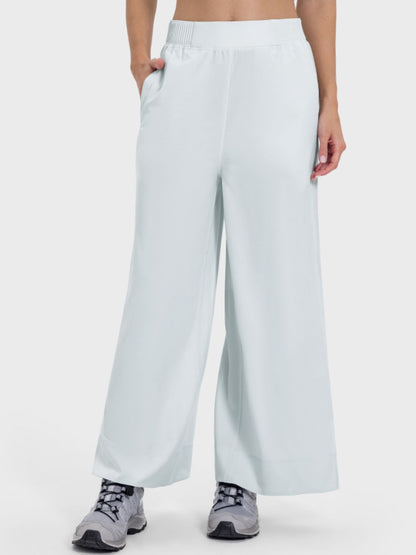 Slit Wide Leg Active Pants