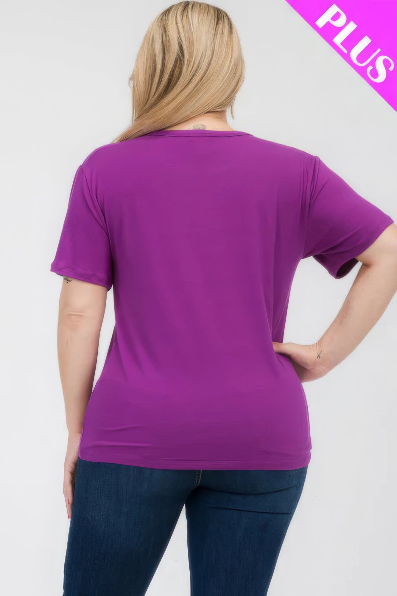 Plus Size Basic Short Sleeve T-shirt